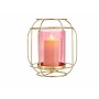 Candleholder Gift Decor SW120663A Pink Golden Metal Glass 19 x 20 x 19 cm Lantern