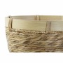 Basket set DKD Home Decor Brown Natural Bamboo Rushes Tropical 40 x 40 x 23 cm 3 Pieces