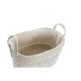 Basket set DKD Home Decor Natural Light brown Natural Fibre Boho 34 x 23 x 20 cm 3 Pieces