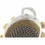 Basket set DKD Home Decor White Black Beige Seagrass 34 x 33 x 26 cm 2 Pieces