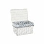 Basket set DKD Home Decor Blue White wicker 45 x 35 x 30 cm 4 Kg 2 Pieces