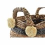 Basket set DKD Home Decor Natural Fibre 31 x 31 x 33 cm Colonial