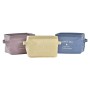 Panier DKD Home Decor Jaune Bleu Bordeaux Toile Moderne 20 x 16 x 15 cm (3 Unités)