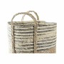 Basket DKD Home Decor Grey Natural Fibre (2 Units) (1 Unit)