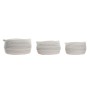 Set de basket DKD Home Decor Blanc Noir Orange 52 x 43 x 25 cm 3 Pièces