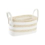Basket DKD Home Decor White Beige Natural Fibre 33 x 16 x 19 cm