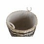 Basket set DKD Home Decor Black Natural Natural Fibre (3 Pieces) (3 Units)