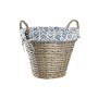 Panier décoratif DKD Home Decor Bleu Blanc osier 44 x 44 x 42 cm