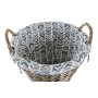 Decorative basket DKD Home Decor Blue White wicker 44 x 44 x 42 cm