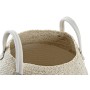 Basket DKD Home Decor White Natural Natural Fibre 37 x 37 x 25 cm
