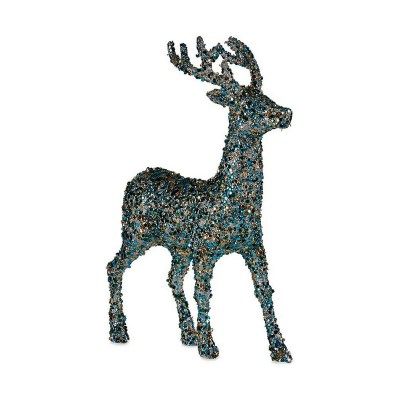 renne de noël Krist+ R201-068Z-6 Bleu Doré Renne 15 x 45 x 30 cm