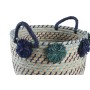 Basket set DKD Home Decor polypropylene Pompoms 46 x 44 x 34 cm