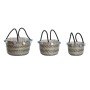 Basket set DKD Home Decor Pompoms 43 x 43 x 43 cm