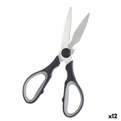 Kitchen Scissors Kinvara KT156088 Black Silver Stainless steel 8,5 x 21 x 1,5 cm (12 Units)