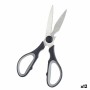 Ciseaux de Cuisine Kinvara KT156088 Noir Argenté Acier inoxydable 8,5 x 21 x 1,5 cm (12 Unités)