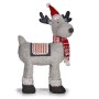 renne de noël Krist+ FG09-PX21385A Blanc Rouge Gris renne de noël 22 x 47 x 45 cm (4 Unités)