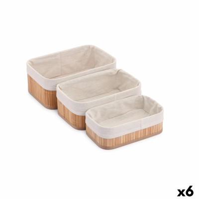 Lot de paniers Confortime Bambou Naturel