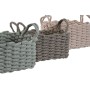 Basket set Home ESPRIT Rope 28 x 28 x 18 cm