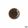 Flat plate Ariane Decor Ceramic Brown (Ø 15 cm) (24 Units)