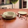 Assiette plate Quid Vita Natura Céramique Vert Ø 27 cm (12 Unités)