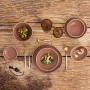 Assiette plate Bidasoa Gio Irrégulier Céramique Marron 26,5 cm (4 Unités)