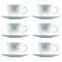 Lot de tasses avec soucoupes Luminarc Trianon (6 pcs) Blanc verre 220 ml (12 Pièces)