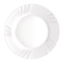 Flat plate Bormioli Rocco Ebro White Glass (24 cm) (36 Units)