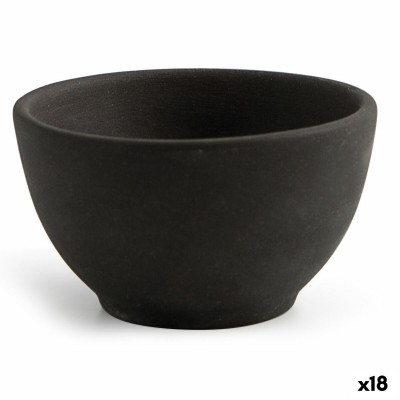 Snack Bowl Quid Mineral Gres Black Ceramic 9 x 5 cm (18 Units)