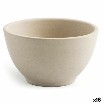 Snack Bowl Quid Mineral Gres Beige Ceramic 9 x 5 cm (18 Units)