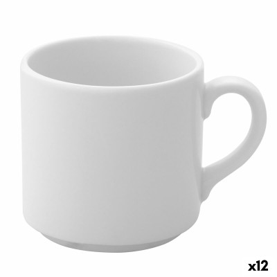 Piece Coffee Cup Set Ariane Prime White Ceramic 200 ml Coffee (12 Units)