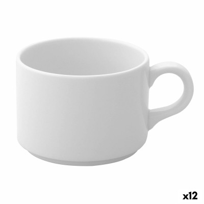 Tea and coffee cup Ariane Prime White 230 ml (12 Units)