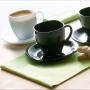 Lot de tasses avec soucoupes Luminarc Carine N&b Blanc Noir verre 220 ml (12 Pièces)