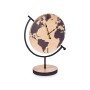 Table clock Gift Decor 21ARC306-1 Black Wood World Map (6 Units)