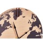 Table clock Gift Decor 21ARC306-1 Black Wood World Map (6 Units)