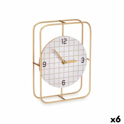 Table clock Gift Decor 22STC331-1 Black Wood Squared (6 Units)