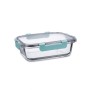 Hermetic Lunch Box Quid Purity Rectangular 1,04 L Transparent Glass (6 Units)
