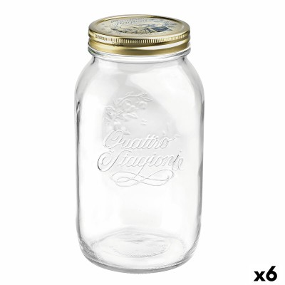 Glass Jar Bormioli Rocco Quattro Stagioni Transparent (6 Units)