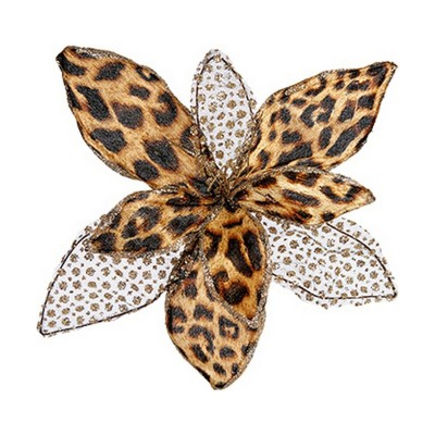 Fleur décorative Krist+ Noël Léopard