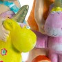 Figurine Décorative DKD Home Decor Bleu Rose Enfants Licorne méditerranéen 23 x 19 x 40 cm (2 Unités)