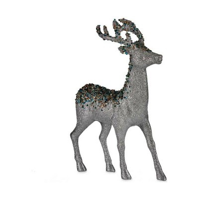 renne de noël Krist+ 7059/18-WDP2-6 Bleu Doré Argenté Argent Renne 15 x 45 x 30 cm