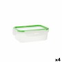 Boîte à lunch Quid Greenery 1 L Transparent Plastique 13 x 18 x 6,8 cm - 1 L (4 Unités) (Pack 4x)