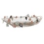 Centerpiece DKD Home Decor Multicolour Metal 56 x 36 x 12,7 cm