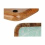 Centerpiece Gift Decor GMC-147-2370-3 White Brown Green Polyester Resin Mango wood 45 x 15 cm 15,2 x 2,54 x 45,7 cm Leaf of a pl