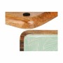 Centerpiece Gift Decor GMC-174-2375-2 White Brown Green Polyester Resin Mango wood 25 x 25 cm 25,4 x 2,54 x 25,4 cm Leaf of a pl