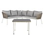 Garden furniture DKD Home Decor White Light brown 190 x 190 x 70 cm