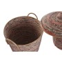 Basket set DKD Home Decor Peach Natural (3 Pieces) (3 Units)