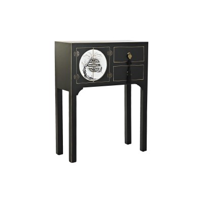 Meuble d'Entrée DKD Home Decor Blanc Noir Doré 63 x 28 x 83 cm