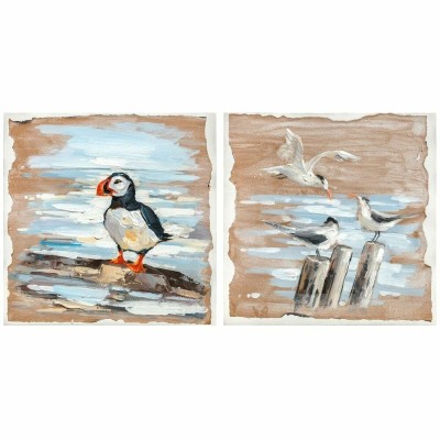 Toile DKD Home Decor Pin Toile 45 x 2,7 x 45 cm