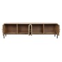 Meubles de télévision Home ESPRIT Noir Doré Naturel Bois Bois de manguier 180 x 40 x 50 cm