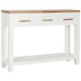 Table d'appoint DKD Home Decor Blanc Marron Acacia Bois de manguier 110 x 30 x 80 cm